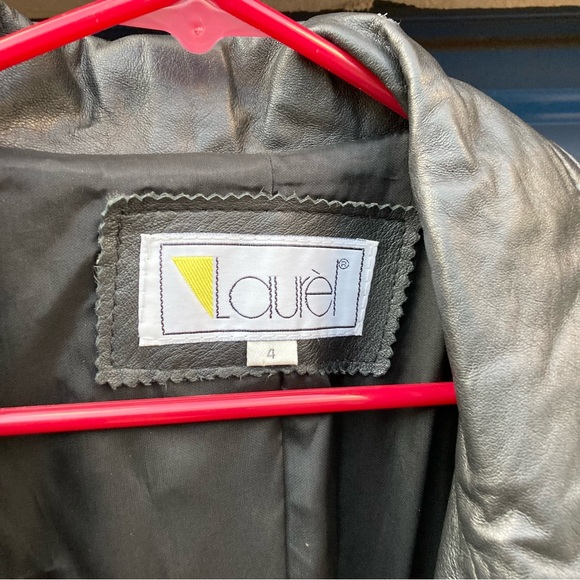 Classic Black Leather Trench Coat - Picture 2 of 16